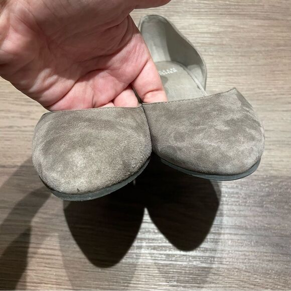 EILEEN FISHER- EUC Lily Half D’Orsay Heel Size 6.5 Gray Suede - Picture 8 of 8